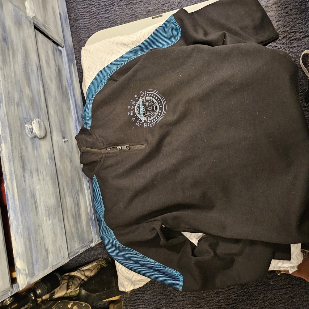 Black and Blue Quarter-Zip Sweatshirt